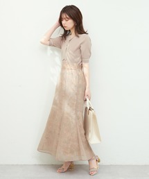 2023SSアイテム/WEB限定/osono長さ変えれるシアー重ねスカート