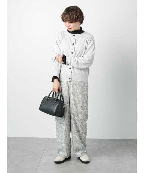 Lugnoncure（ルノンキュール）の「クルーカーディガン（カーディガン/ボレロ・レディース・ミント/イエロー/ネイビー/グレー・ﾌﾘ-）」の14枚目の写真