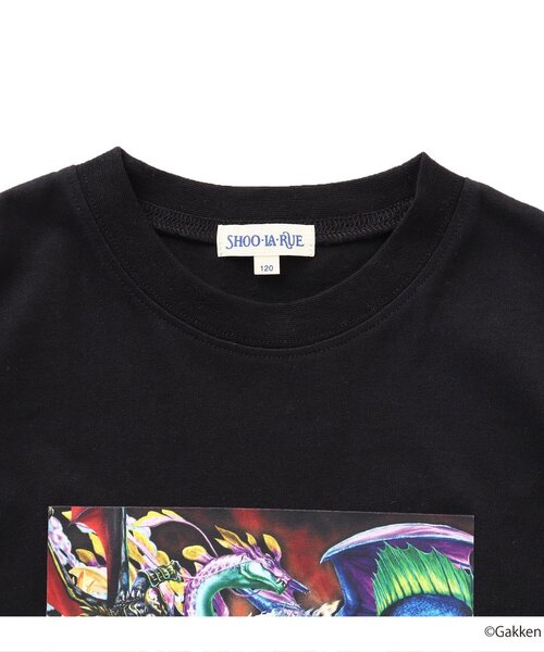 SHOO・LA・RUE(シューラルー)の「◆【最強王図鑑×SHOO・LA・RUE】袖プリントロンT(Tシャツ/カットソー・キッズ・グレー/オフホワイト/ブラック・14/12/13/11)」の6枚目の写真