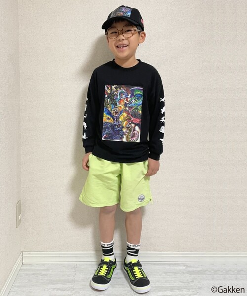 SHOO・LA・RUE(シューラルー)の「◆【最強王図鑑×SHOO・LA・RUE】袖プリントロンT(Tシャツ/カットソー・キッズ・グレー/オフホワイト/ブラック・14/12/13/11)」の15枚目の写真
