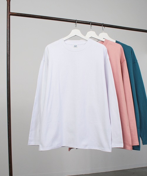 FRUIT OF THE LOOM(フルーツオブザルーム)の「260gカラーL/S Tシャツ / 長袖 / ロンT / トップス / シンプル / カジュアル / 無地 / ユニセックス(Tシャツ/カットソー・メンズ・ブラック/サックスブルー/ホワイト/サーモンピンク/インディゴブルー/グレー・M/L/XL)」の22枚目の写真