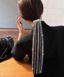 juweel | レディース ラインストーンポニーテールヘアチェーンバレッタ(バレッタ/ヘアクリップ)