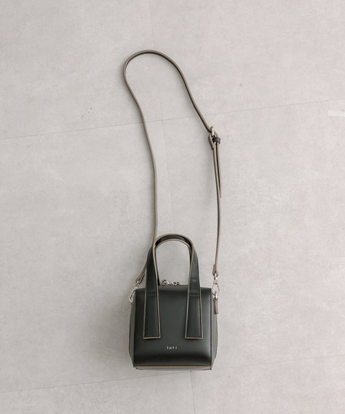 loti（ロティ）の「loti ミニボックスボストンBAG（ショルダーバッグ・レディース・ブラック/ライム/オフホワイト・ONE SIZE）」の21枚目の写真