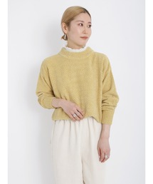 Samansa Mos2 blue | モールニットプルオーバー(ニット/セーター)