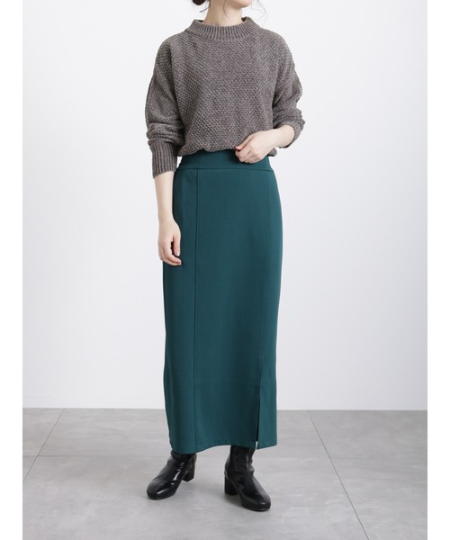 Samansa Mos2 blue（サマンサモスモスブルー）の「モールニットプルオーバー（ニット/セーター・レディース・シルバーグレー/イエロー/ミント/キナリ/チャコール・ﾌﾘ-）」の7枚目の写真