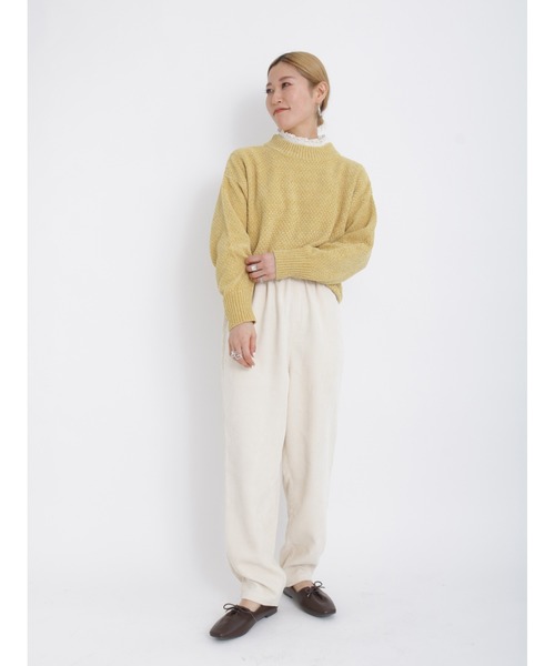 Samansa Mos2 blue（サマンサモスモスブルー）の「モールニットプルオーバー（ニット/セーター・レディース・シルバーグレー/イエロー/ミント/キナリ/チャコール・ﾌﾘ-）」の11枚目の写真