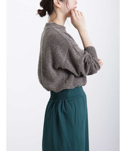 Samansa Mos2 blue（サマンサモスモスブルー）の「モールニットプルオーバー（ニット/セーター・レディース・シルバーグレー/イエロー/ミント/キナリ/チャコール・ﾌﾘ-）」の18枚目の写真