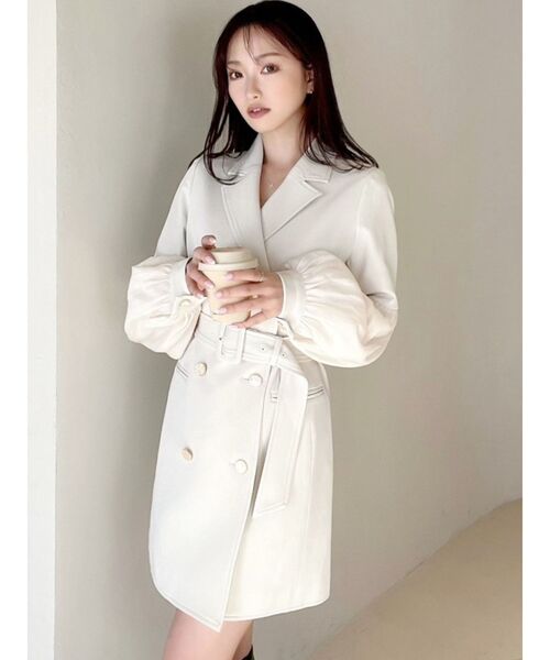 RESEXXY（リゼクシー）の「スリーブシアージャケットワンピース（ワンピース・レディース・ピンク/イエロー/アイボリー/ブラック・FREE）」の6枚目の写真