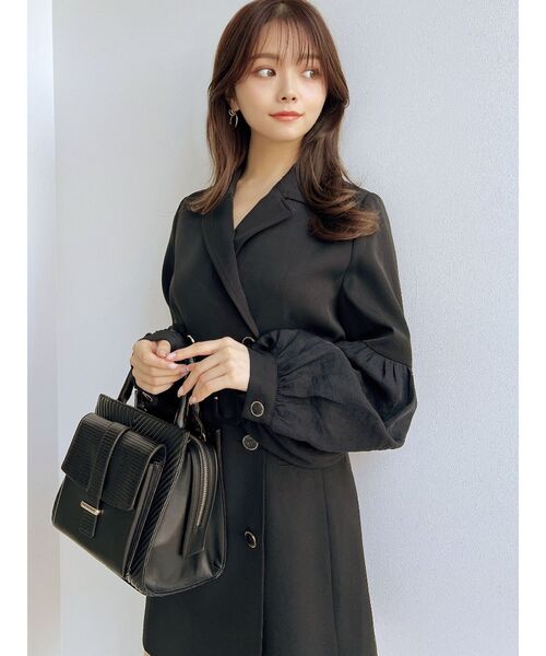 RESEXXY（リゼクシー）の「スリーブシアージャケットワンピース（ワンピース・レディース・ピンク/イエロー/アイボリー/ブラック・FREE）」の14枚目の写真