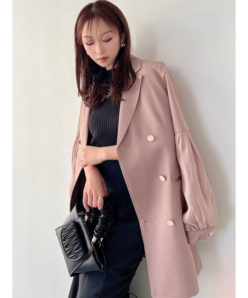 RESEXXY（リゼクシー）の「スリーブシアージャケットワンピース（ワンピース・レディース・ピンク/イエロー/アイボリー/ブラック・FREE）」の22枚目の写真