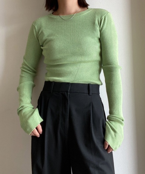 AMAIL(アマイル)の「Fashionable multi ニット(ニット/セーター・レディース・アイボリー/ミント/マルチ・FREE)」の16枚目の写真