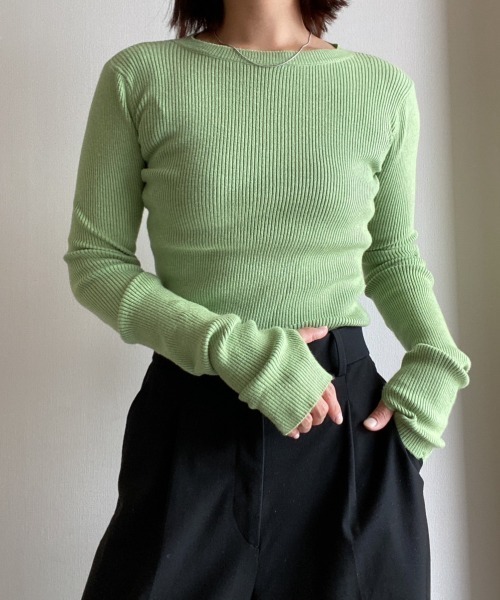 AMAIL(アマイル)の「Fashionable multi ニット(ニット/セーター・レディース・アイボリー/ミント/マルチ・FREE)」の15枚目の写真