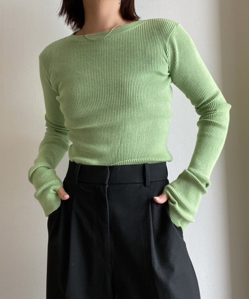 AMAIL(アマイル)の「Fashionable multi ニット(ニット/セーター・レディース・アイボリー/ミント/マルチ・FREE)」の14枚目の写真