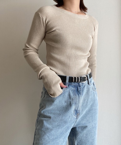 AMAIL(アマイル)の「Fashionable multi ニット(ニット/セーター・レディース・アイボリー/ミント/マルチ・FREE)」の12枚目の写真