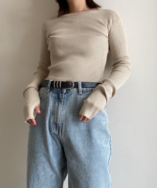 AMAIL(アマイル)の「Fashionable multi ニット(ニット/セーター・レディース・アイボリー/ミント/マルチ・FREE)」の9枚目の写真