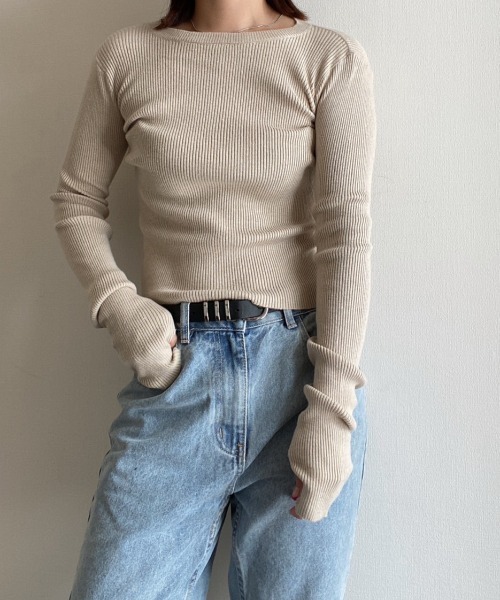 AMAIL(アマイル)の「Fashionable multi ニット(ニット/セーター・レディース・アイボリー/ミント/マルチ・FREE)」の8枚目の写真