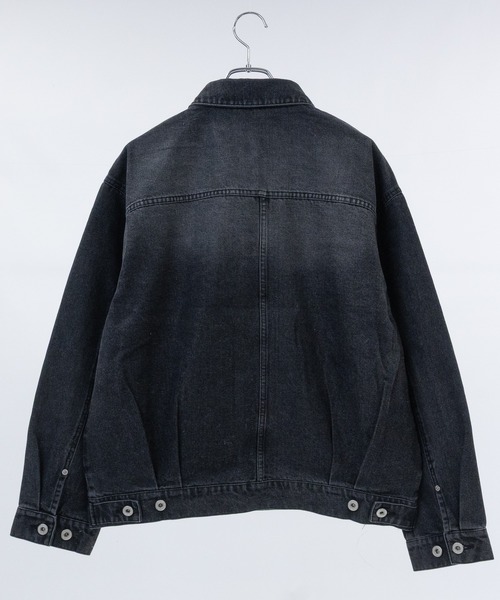 Jungle Storm（ジャングルストーム）の「【13】ユーズドライク デニムジャケット（デニムジャケット・メンズ・グレー/サックスブルー/ブラック/ブルー/ネイビー・LARGE/MEDIUM）」の6枚目の写真