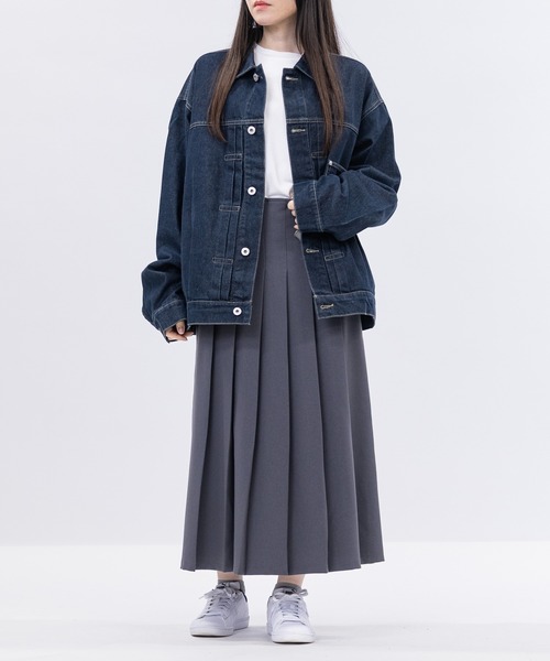 Jungle Storm（ジャングルストーム）の「【13】ユーズドライク デニムジャケット（デニムジャケット・メンズ・グレー/サックスブルー/ブラック/ブルー/ネイビー・LARGE/MEDIUM）」の20枚目の写真