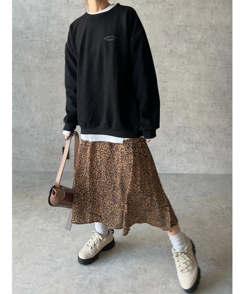 owndaily（オンデイリー）の「レオパードロングスカート（スカート・レディース・レオパード・FREE）」の3枚目の写真
