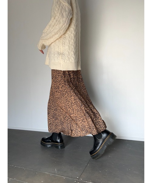 owndaily（オンデイリー）の「レオパードロングスカート（スカート・レディース・レオパード・FREE）」の4枚目の写真