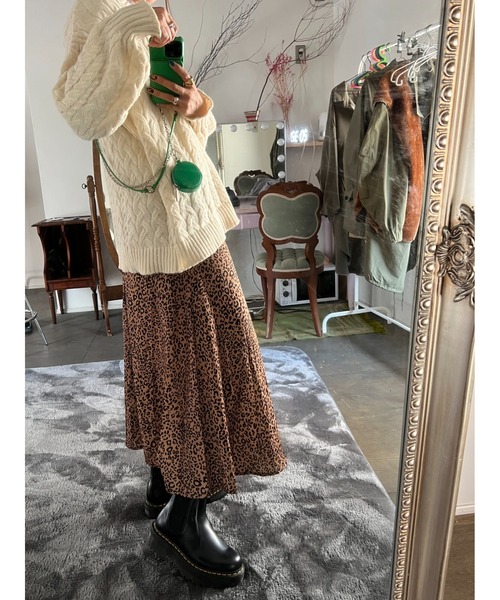 owndaily（オンデイリー）の「レオパードロングスカート（スカート・レディース・レオパード・FREE）」の6枚目の写真