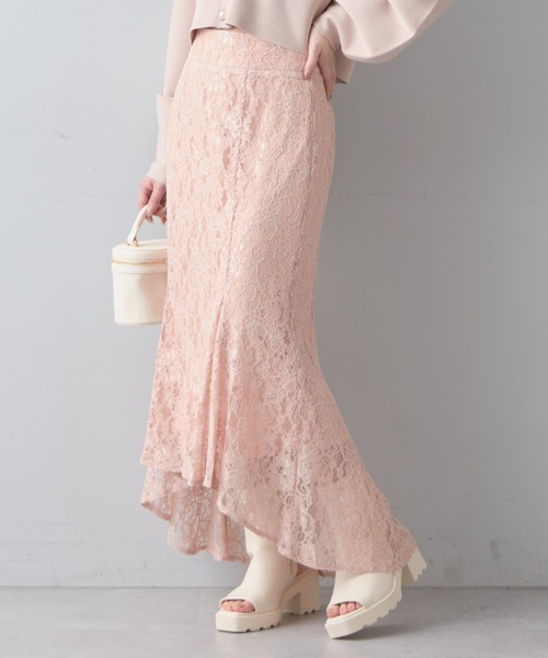 Chico（チコ）の「【2023SS】【SALON by Chico限定】レースマーメイドスカート（スカート・レディース・ライトベージュ/ピンク/ブラック・FREE）」の3枚目の写真