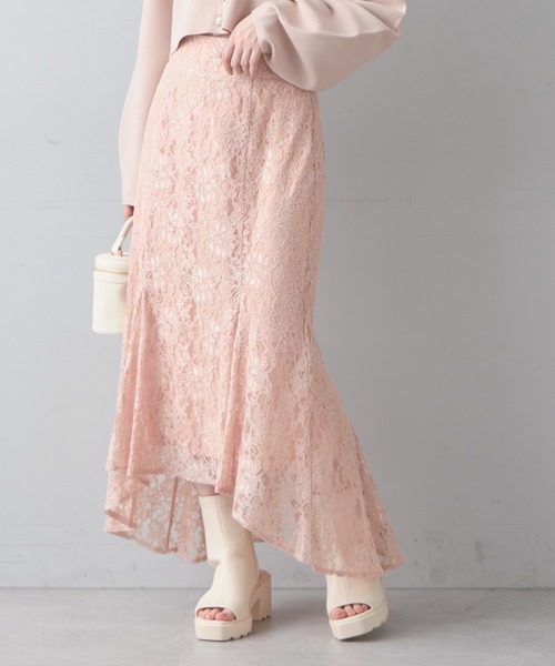 Chico（チコ）の「【2023SS】【SALON by Chico限定】レースマーメイドスカート（スカート・レディース・ライトベージュ/ピンク/ブラック・FREE）」の5枚目の写真