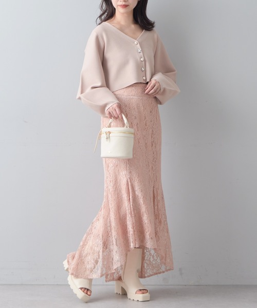 Chico（チコ）の「【2023SS】【SALON by Chico限定】レースマーメイドスカート（スカート・レディース・ライトベージュ/ピンク/ブラック・FREE）」の12枚目の写真