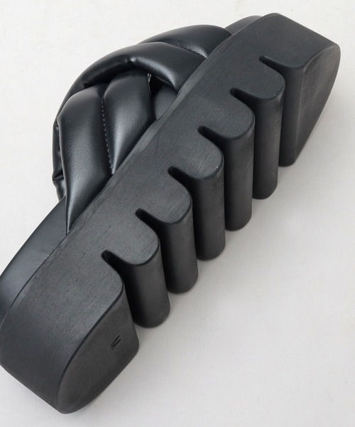 glabella（グラベラ）の「超厚底 パデッド クロスバンド サンダル / ハイソール レザーサンダル（サンダル・メンズ・ブラック・S/M/L）」の17枚目の写真