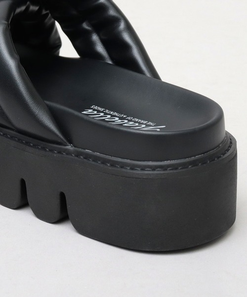glabella（グラベラ）の「超厚底 パデッド クロスバンド サンダル / ハイソール レザーサンダル（サンダル・メンズ・ブラック・S/M/L）」の14枚目の写真