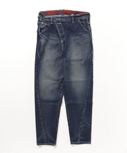 BURNOUT（バーンアウト）の「ツイストst.デニムUSEDパンツ（デニムパンツ・メンズ・インディゴブルー/ブラック・L/M）」の13枚目の写真