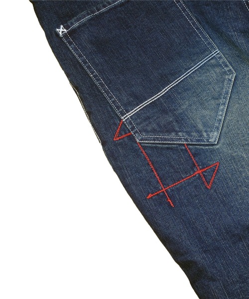 BURNOUT（バーンアウト）の「ツイストst.デニムUSEDパンツ（デニムパンツ・メンズ・インディゴブルー/ブラック・L/M）」の16枚目の写真