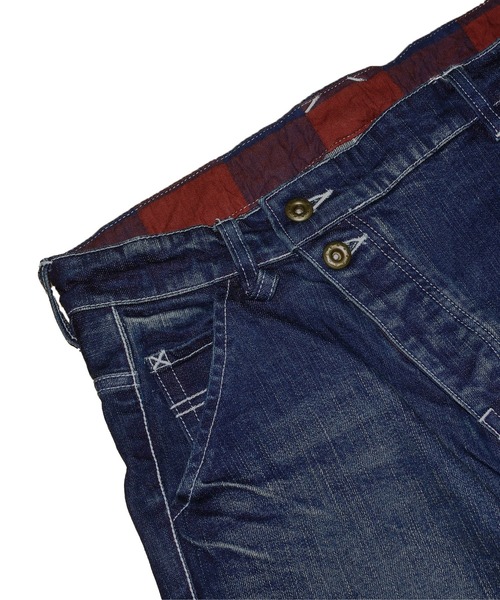 BURNOUT（バーンアウト）の「ツイストst.デニムUSEDパンツ（デニムパンツ・メンズ・インディゴブルー/ブラック・L/M）」の15枚目の写真