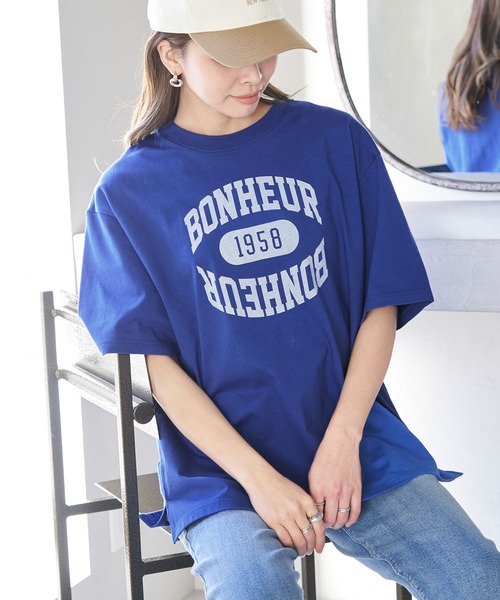 ROPE' PICNIC(ロペピクニック)の「リンクコーデ/カジュアルプリントTシャツ(Tシャツ/カットソー・レディース・ホワイト/モスグリーン/ブルー系その他4・38)」の3枚目の写真