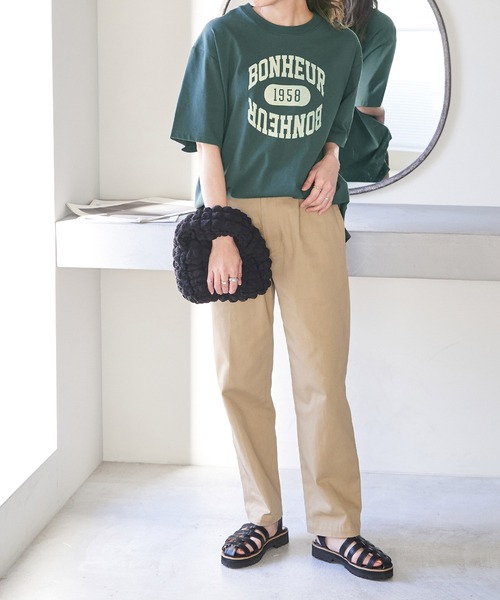 ROPE' PICNIC(ロペピクニック)の「リンクコーデ/カジュアルプリントTシャツ(Tシャツ/カットソー・レディース・ホワイト/モスグリーン/ブルー系その他4・38)」の7枚目の写真