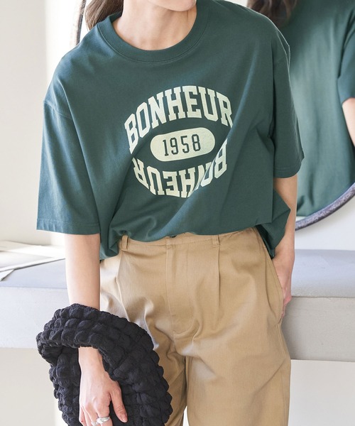 ROPE' PICNIC(ロペピクニック)の「リンクコーデ/カジュアルプリントTシャツ(Tシャツ/カットソー・レディース・ホワイト/モスグリーン/ブルー系その他4・38)」の10枚目の写真