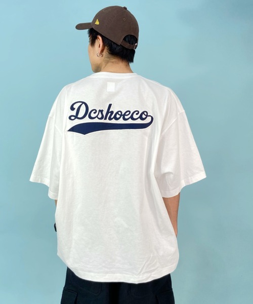 DC(ディーシー)の「DC/ディーシー オーバーサイズ バックプリントTシャツ/ベースボールT ワンポイント/ヘビーウェイト クルーネックTシャツ DST232013(Tシャツ/カットソー・メンズ・グリーン/ホワイト/ブラック・M/XL/L)」の2枚目の写真