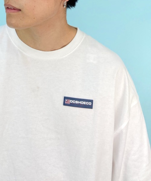 DC(ディーシー)の「DC/ディーシー オーバーサイズ バックプリントTシャツ/ベースボールT ワンポイント/ヘビーウェイト クルーネックTシャツ DST232013(Tシャツ/カットソー・メンズ・グリーン/ホワイト/ブラック・M/XL/L)」の6枚目の写真