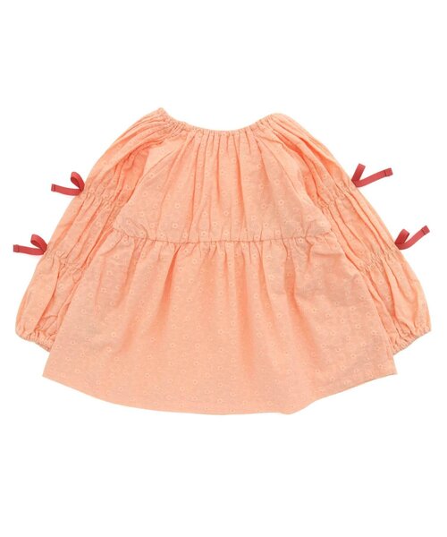 apres les cours（アプレレクール）の「袖リボンレースチュニック（チュニック・キッズ・ミント/オレンジ・100/140/110/120/130/90/80）」の2枚目の写真