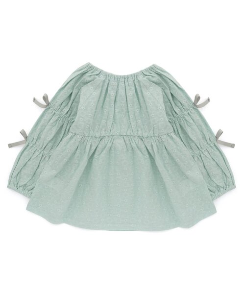 apres les cours（アプレレクール）の「袖リボンレースチュニック（チュニック・キッズ・ミント/オレンジ・100/140/110/120/130/90/80）」の7枚目の写真