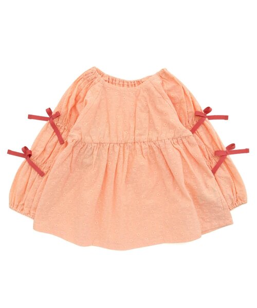 apres les cours（アプレレクール）の「袖リボンレースチュニック（チュニック・キッズ・ミント/オレンジ・100/140/110/120/130/90/80）」の8枚目の写真