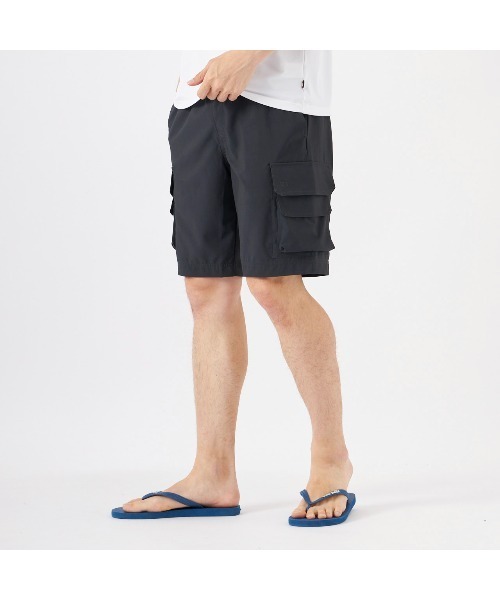 Ocean Pacific（オーシャンパシフィック）の「Ocean Pacific/オーシャンパシフィック ブランド ロゴ 4WAY素材 ベルト付 ウエスト調整 ハーフパンツ ショートパンツ アウトドア カーゴ ショーツ（カーゴパンツ・メンズ・カーキ/ミント/チャコール・L/M/XL）」の2枚目の写真