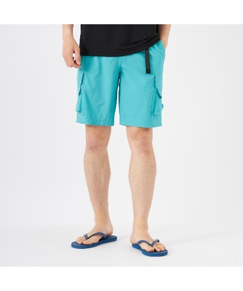 Ocean Pacific（オーシャンパシフィック）の「Ocean Pacific/オーシャンパシフィック ブランド ロゴ 4WAY素材 ベルト付 ウエスト調整 ハーフパンツ ショートパンツ アウトドア カーゴ ショーツ（カーゴパンツ・メンズ・カーキ/ミント/チャコール・L/M/XL）」の3枚目の写真