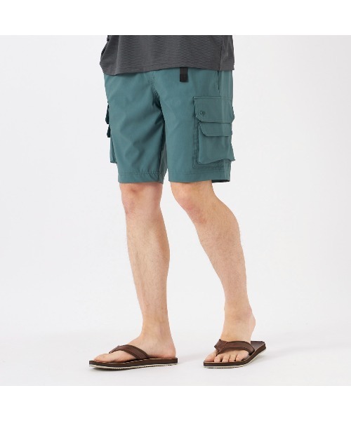 Ocean Pacific（オーシャンパシフィック）の「Ocean Pacific/オーシャンパシフィック ブランド ロゴ 4WAY素材 ベルト付 ウエスト調整 ハーフパンツ ショートパンツ アウトドア カーゴ ショーツ（カーゴパンツ・メンズ・カーキ/ミント/チャコール・L/M/XL）」の5枚目の写真