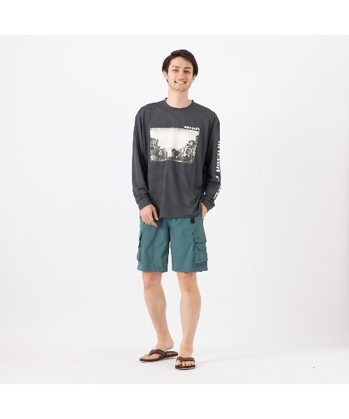 Ocean Pacific（オーシャンパシフィック）の「Ocean Pacific/オーシャンパシフィック ブランド ロゴ 4WAY素材 ベルト付 ウエスト調整 ハーフパンツ ショートパンツ アウトドア カーゴ ショーツ（カーゴパンツ・メンズ・カーキ/ミント/チャコール・L/M/XL）」の14枚目の写真