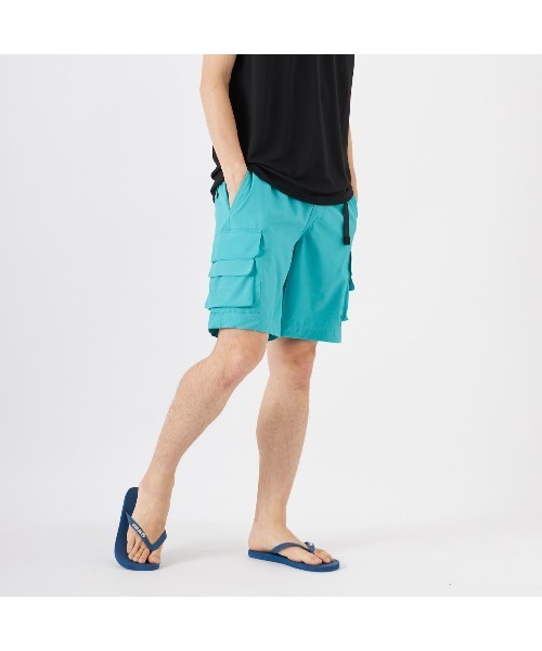 Ocean Pacific（オーシャンパシフィック）の「Ocean Pacific/オーシャンパシフィック ブランド ロゴ 4WAY素材 ベルト付 ウエスト調整 ハーフパンツ ショートパンツ アウトドア カーゴ ショーツ（カーゴパンツ・メンズ・カーキ/ミント/チャコール・L/M/XL）」の11枚目の写真