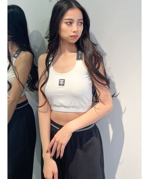 GYDA(ジェイダ)の「GYDA×DC LOGOテープBACKクロス ビスチェ(タンクトップ・レディース・オフホワイト/ブラック・FREE)」の3枚目の写真