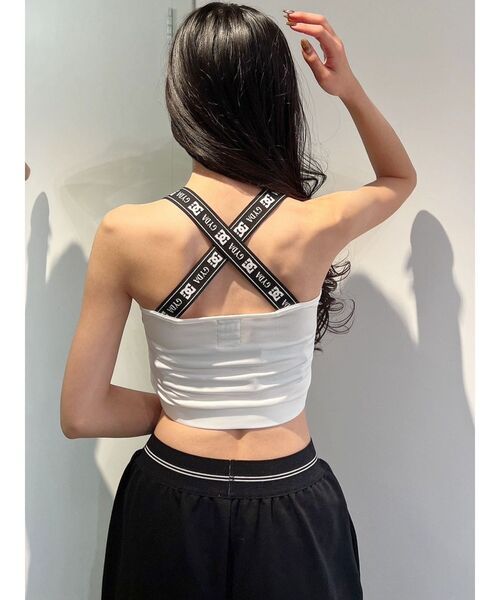 GYDA(ジェイダ)の「GYDA×DC LOGOテープBACKクロス ビスチェ(タンクトップ・レディース・オフホワイト/ブラック・FREE)」の15枚目の写真