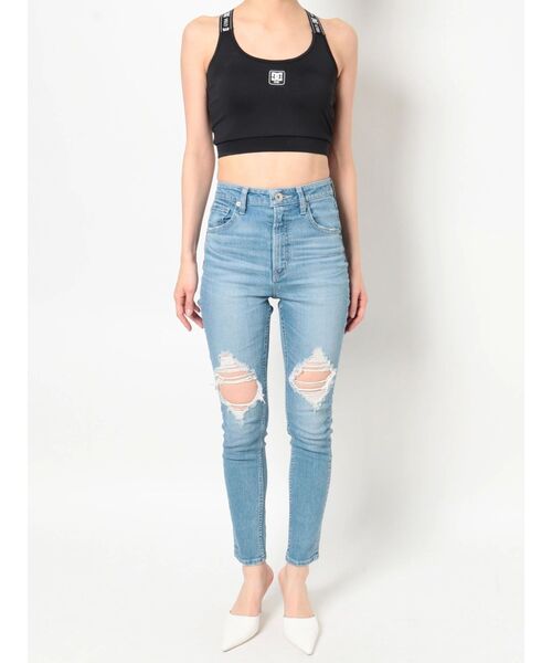 GYDA(ジェイダ)の「GYDA×DC LOGOテープBACKクロス ビスチェ(タンクトップ・レディース・オフホワイト/ブラック・FREE)」の5枚目の写真