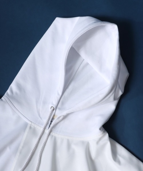 ANPAS（アンパス）の「Cool Touch Material Mix Hoodie/接触冷感 異素材ミックス 切替 トップス パーカー 半袖（パーカー・メンズ・ホワイト系その他/グリーン系その他/ベージュ系その他/ブラック系その他/ブラック系その他2/グレー系その他/ホワイト系その他2/ブラック系その他3/ベージュ系その他2/ホワイト系その他3・M/L）」の11枚目の写真